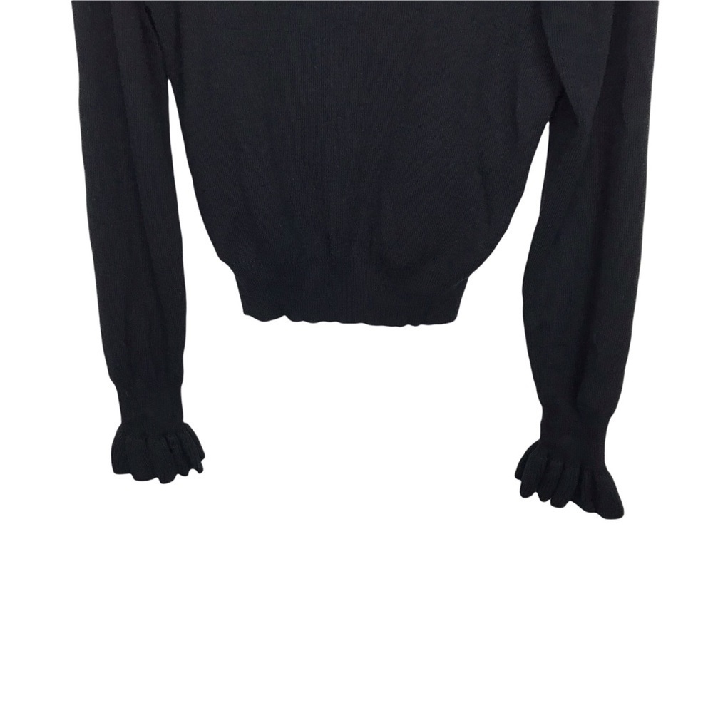 LoveRiche Black Ruffle Sweater Love Riche - Picture 6 of 9
